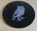 Circular Owl Slate Plaque