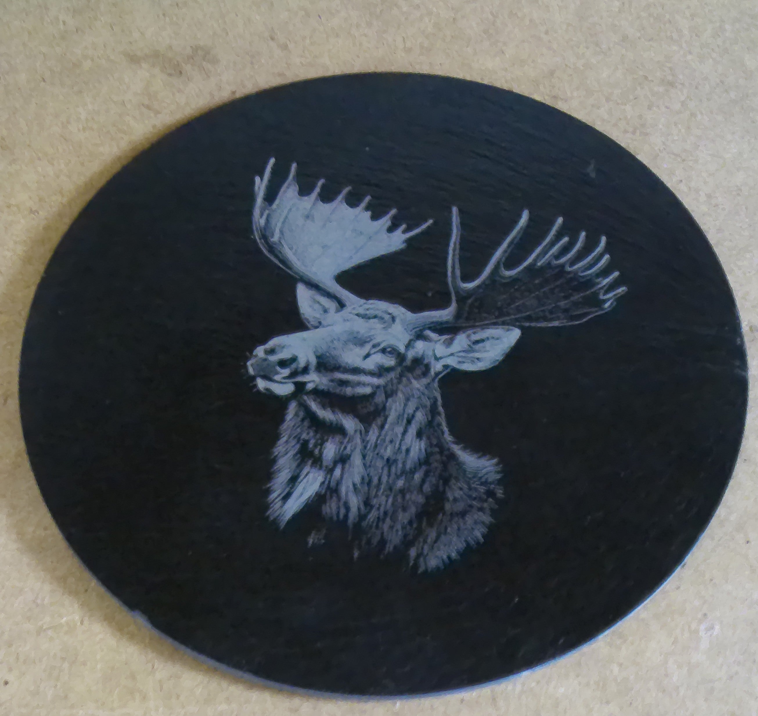 Stag Circular Plaque