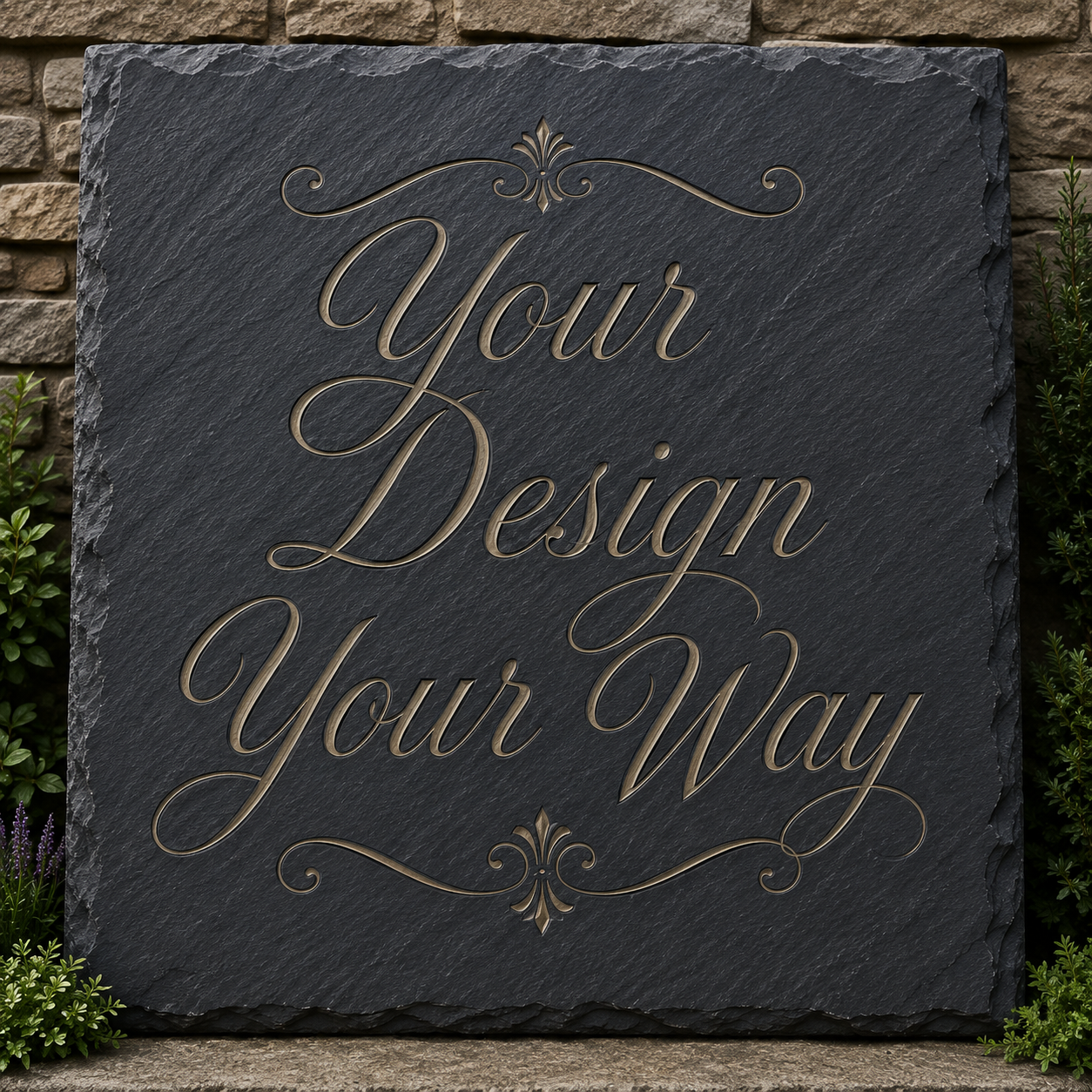 Design Your Large Square Slate Plaque
