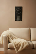 Large Slate Fox Clock